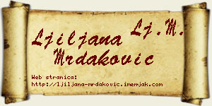 Ljiljana Mrdaković vizit kartica